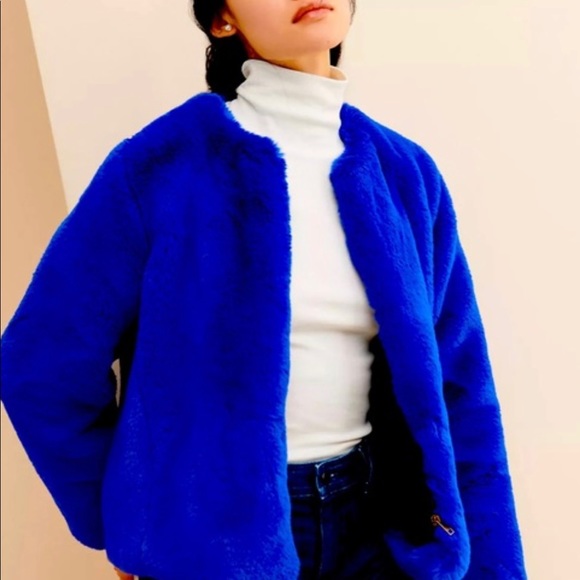 Anthropologie Acote Légendes Faux Fur Jacket Size Large - Picture 2 of 7